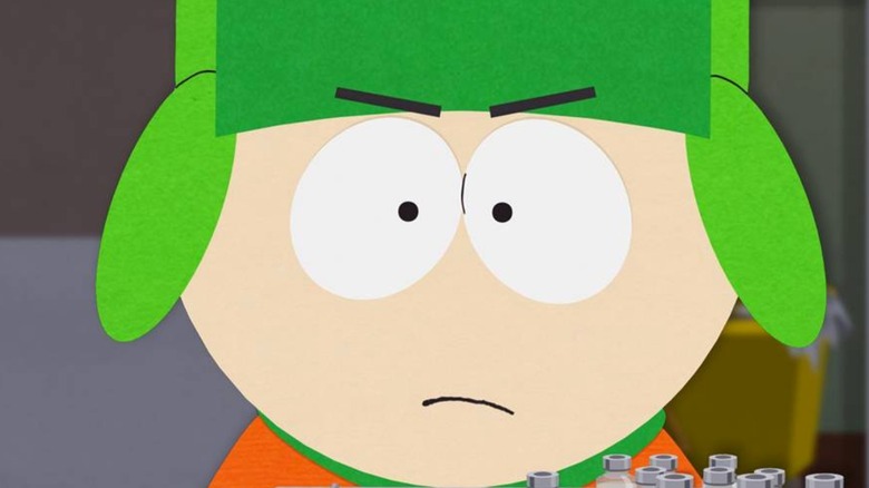 Scowling Kyle Broflovski in South Park