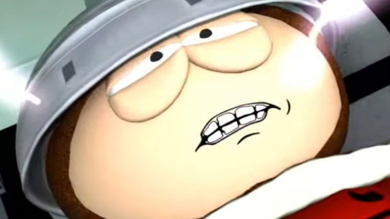 Cartman surrounded by electricity