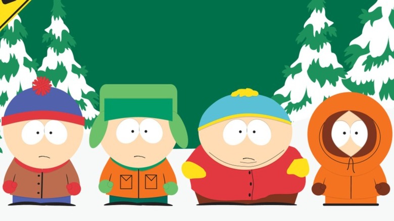 The South Park cast outside