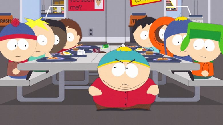 The South Park cast at lunch