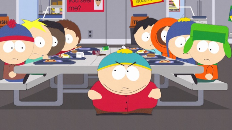 The South Park cast at lunch