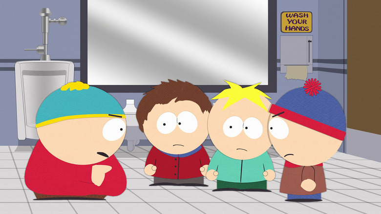 South Park boys in the bathroom