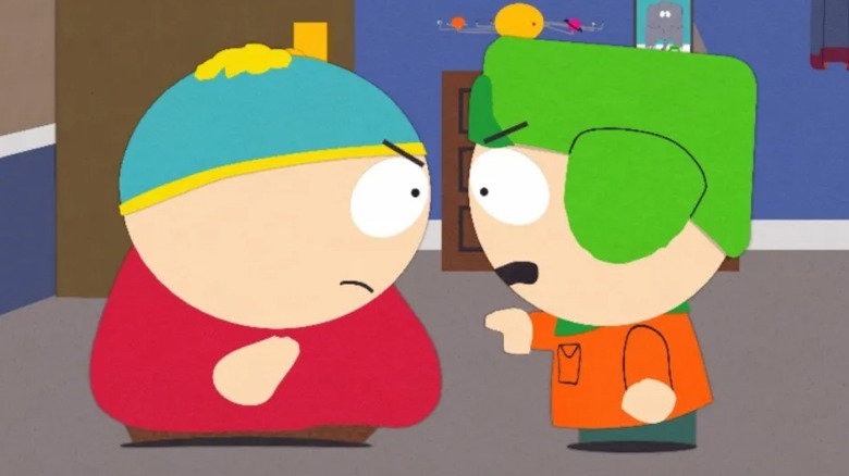 Cartman and Kyle arguing