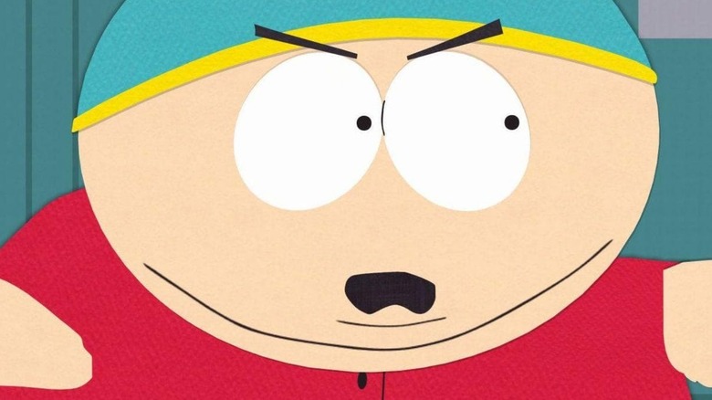 Cartman shouting and pointing
