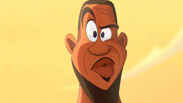 leBron James in cartoon form in "Space Jam: A New Legacy"