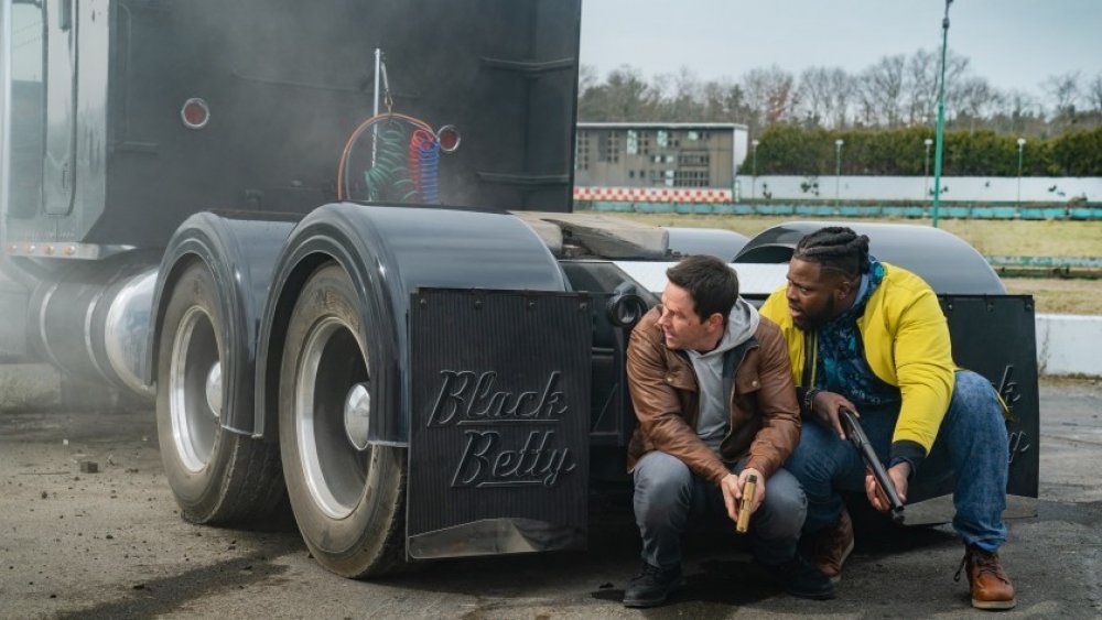 Mark Wahlberg and Winston Duke as Spenser and Hawk in Spenser Confidential 