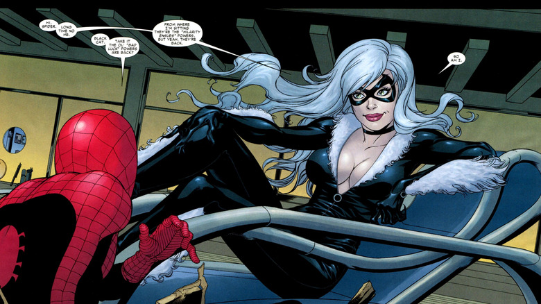Black Cat talking to Spider-Man