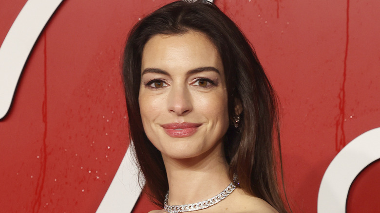 Anne Hathaway smiling