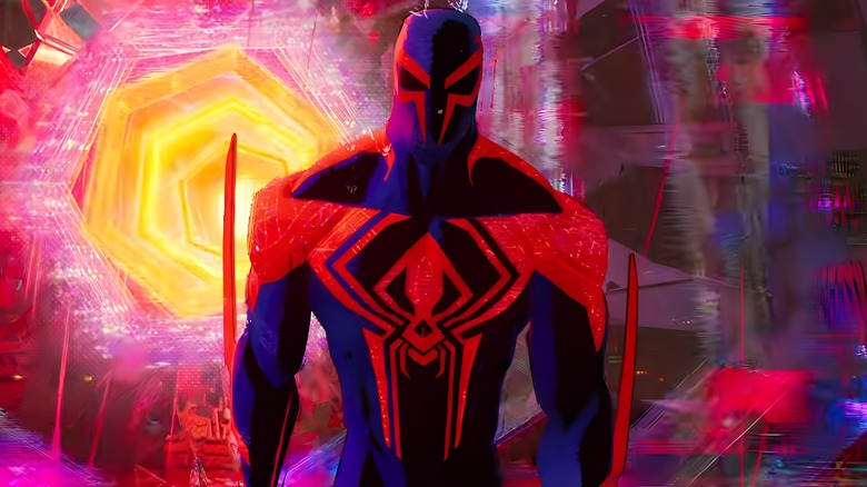 Menacing Spider-Man in mask