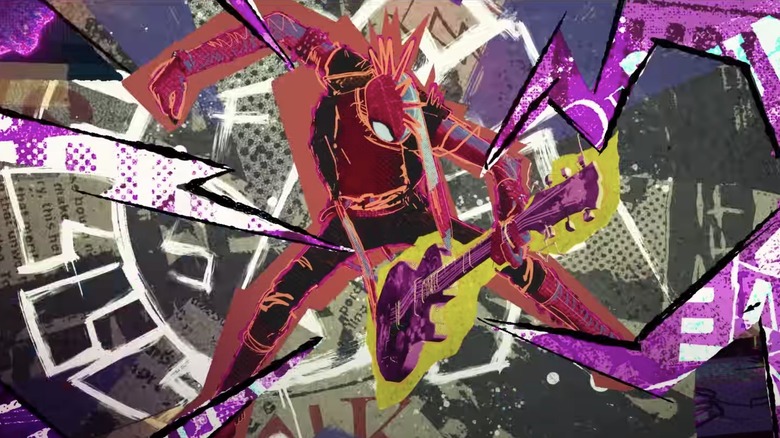 Spider-Punk slams his guitar