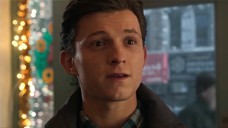 Peter Parker looking teary-eyed in Spider-Man: Brand New Day (2026)