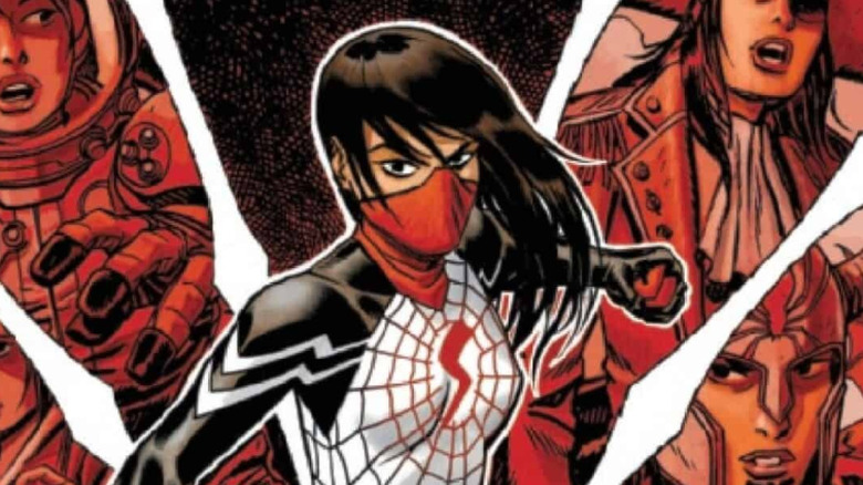 Silk wearing her superhero costume in Silk