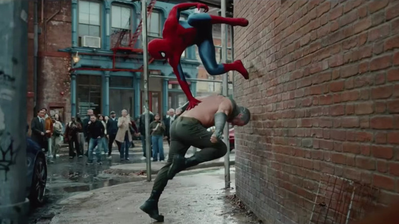 Spider-Man dodging Ramrod and causing him to run into a wall in Spider-Man: Brand New Day