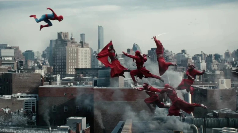 Spider-Man fighting the Hand in Spider-Man: Brand New Day