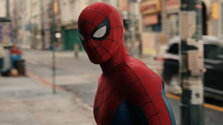 Spider-Man standing on a street in Spider-Man: Brand New Day