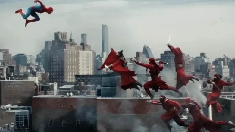 Spider-Man and the Hand fighting in Spider-Man: Brand New Day