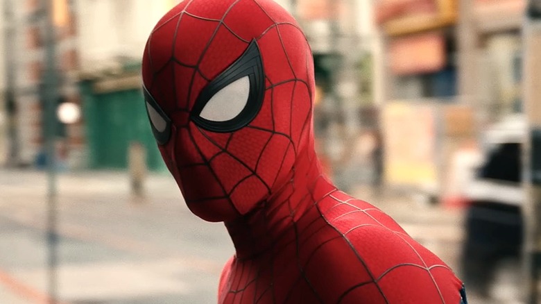 Spider-Man standing in the city in Spider-Man: Brand New Day