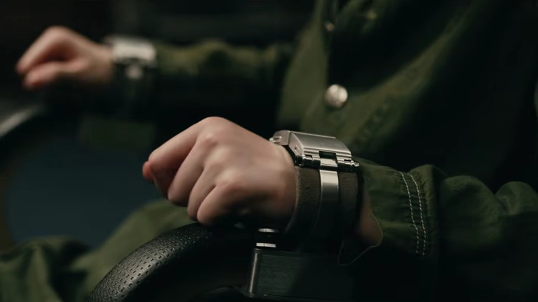 A mysterious person in green overalls is tied to a chair in "Spider-Man: Brand New Day" (2026)