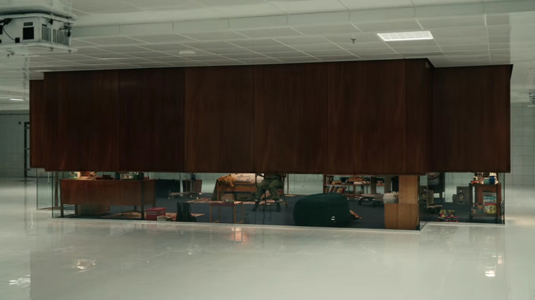 A rising wall reveals a mysterious prisoner in "Spider-Man: Brand New Day" (2026)