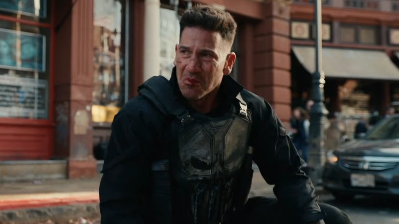 Frank Castle kneeling in the street in Spider-Man: Brand New Day (2026)
