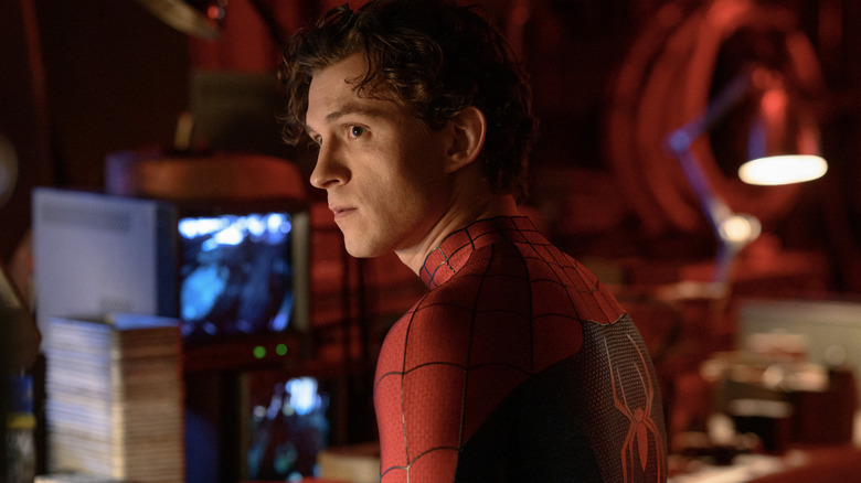 Peter Parker at his desk in "Spider-Man: Brand New Day" (2026)