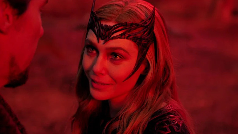 Scarlet Witch smirking in "Doctor Strange in the Multiverse of Madness" (2022)