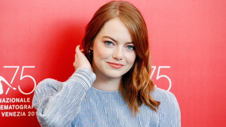 Emma Stone beams