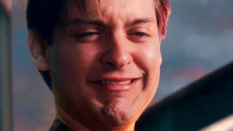 Tobey Maguire Spider-Man crying