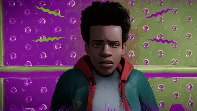 Brooklyn 42 jersey worn by Miles Morales (Shameik Moore) as seen in  Spider-Man: Across the Spider-Verse