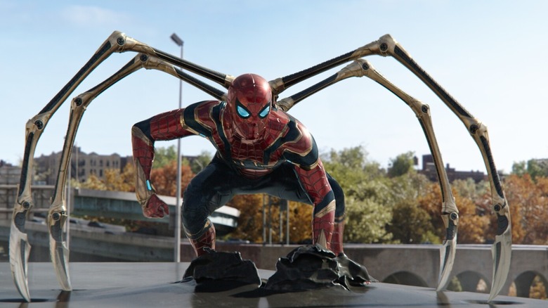 Spider-Man fighting Otto Octavius