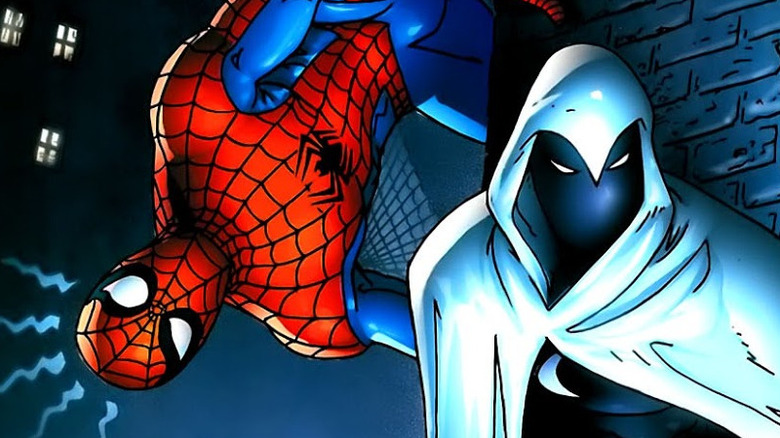 Spider-Man hangs out with Moon Knight