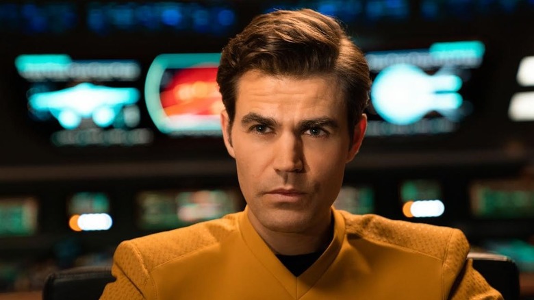 Young James T. Kirk looking serious