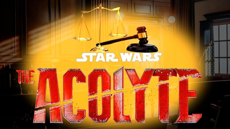 A gavel strikes the Acolyte logo