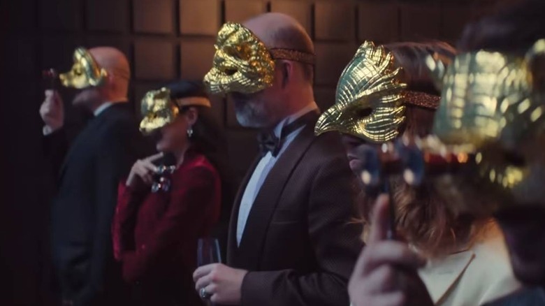The VIPs facing forward on "Squid Game" (2021-2025)