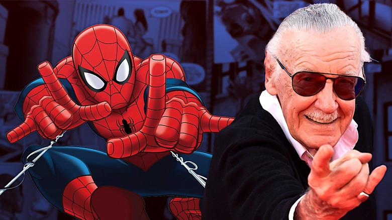 Spider-Man and Stan Lee composite