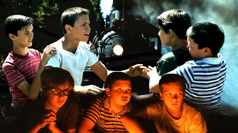 Composite of scenes from Stand By Me