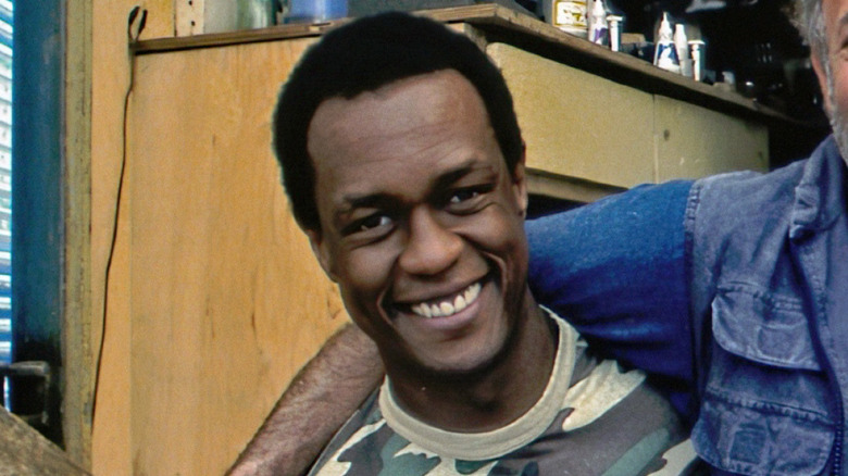 Hall smiling