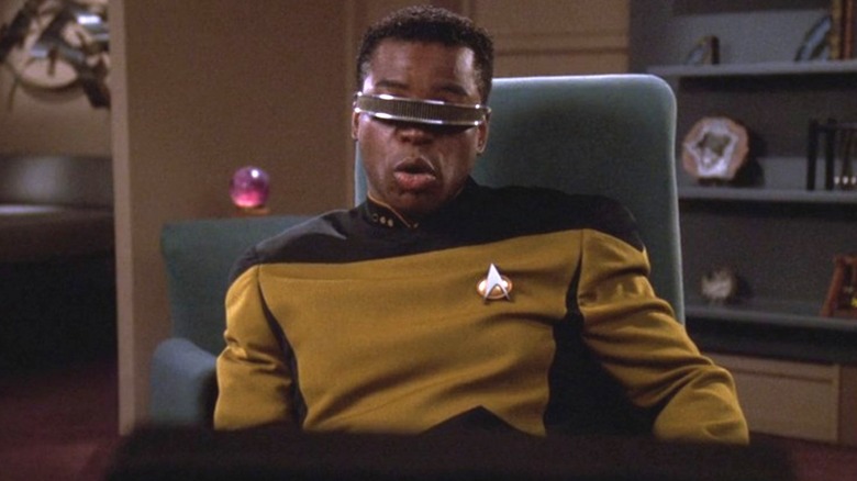 Geordi La Forge talking