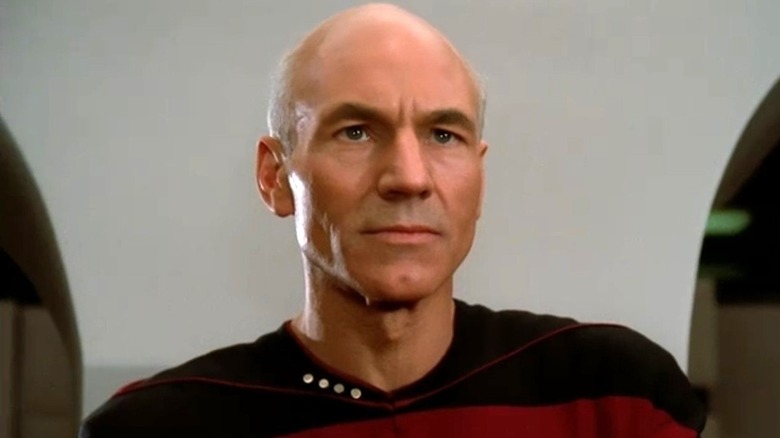 Jean-Luc Picard looking concerned in Star Trek: The Next Generation