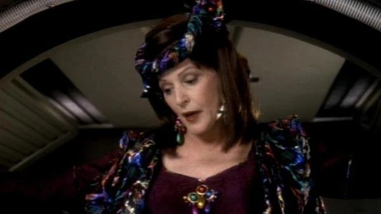 Lwxana Troi looking concerned on Star Trek: Deep Space Nine