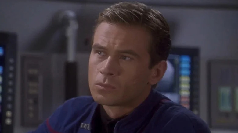 Trip Tucker looking thoughtful on Star Trek: Enterprise