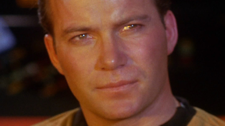 William Shatner as James T. Kirk, close-up
