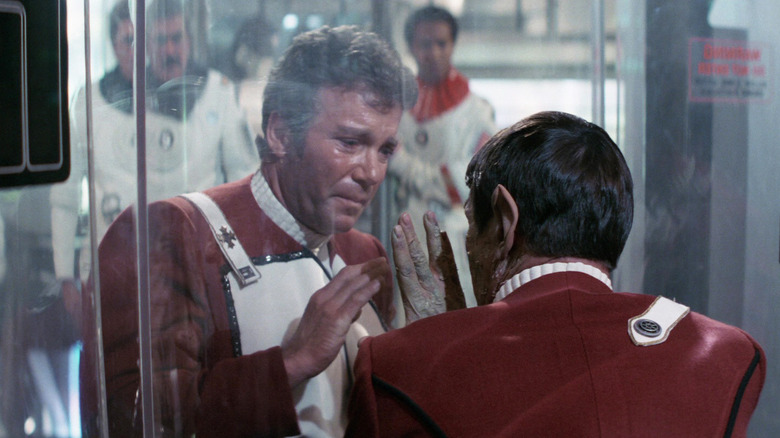 Kirk watching Spock die
