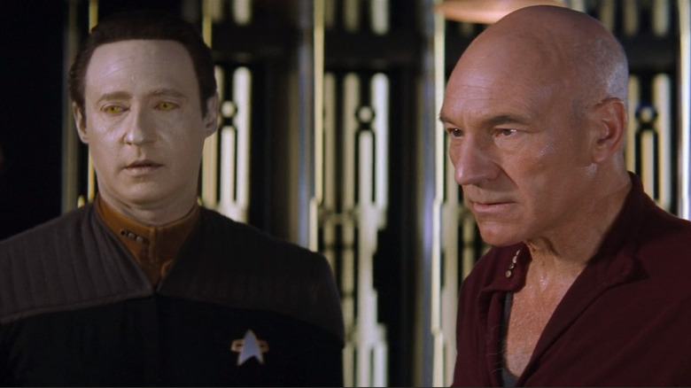 Picard and Data talking