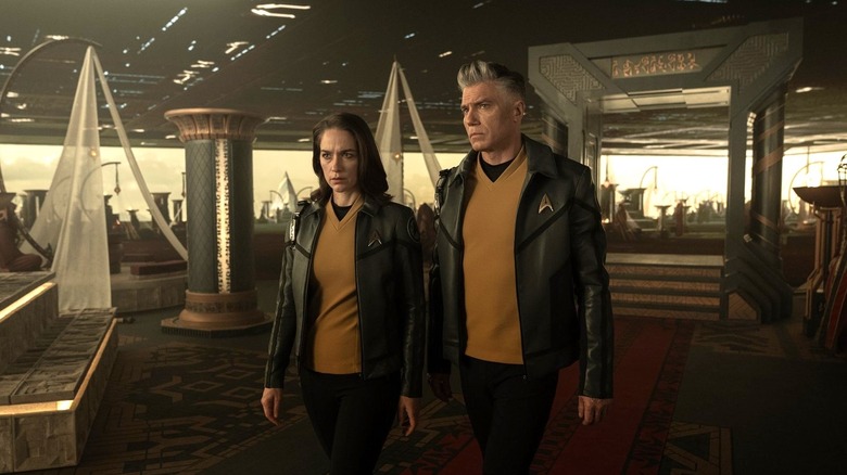 Pike and a cohort on a mission in Star Trek: Strange New Worlds (2022)