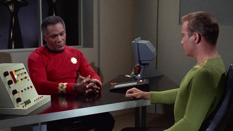 Kirk learning about his court martial in Star Trek (1966 -1969)