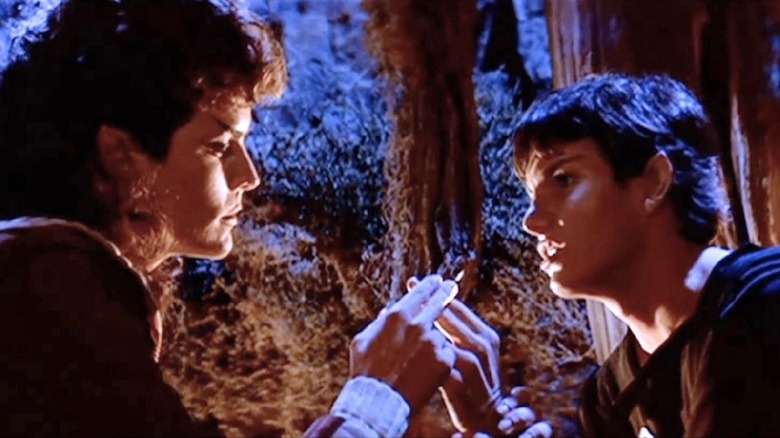 Saavik communicating with the reborn Spock as a teen in "Star Trek III: The Search for Spock"