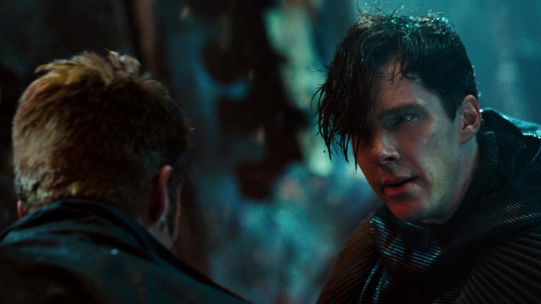 Kirk meeting Khan in "Star Trek Into Darkness"