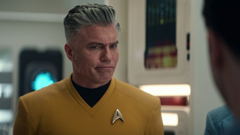 Christopher Pike aboard the Enterprise on "Star Trek: Strange New Worlds" (2024)