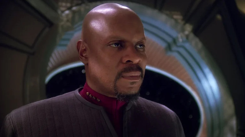 Benjamin Sisko looking calm on "Star Trek: Deep Space Nine"